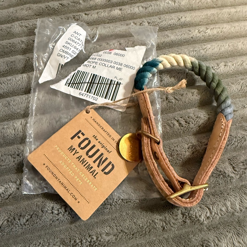 Free People “Found My Animal” Ombre Plant Dyed Rope Dog Collar